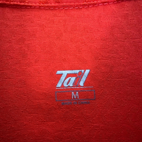 Tail Women’s Shirt Size Medium Short Sleeve Golf Polo Top Red Nylon Tennis - Picture 4 of 7